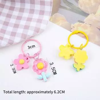 Брелок-цветок конфетного цвета Брелок-цветок конфетного цвета Подвеска на рюкзак Чехол для наушников Подвесное украшение Аксессуары для автомобильных ключей