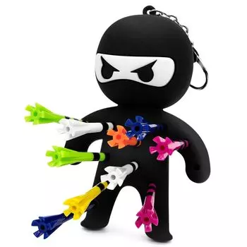 Брелок-держатель для клюшек для гольфа вмещает 13 клюшек Ninja [Tomerry] Patience-kun (черный) чёрный