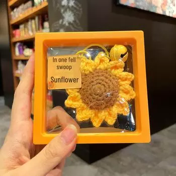 Брелок для экзаменов «Подсолнух»: Подарок на выпускной и сумка для студента