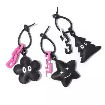 Брелок для автомобиля с цветочным глазом из кожи ручной работы