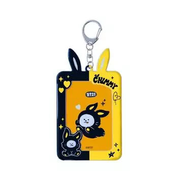 Брелок для фотокарточки Solomon Shoji BT21 BLACK RABBIT Футляр для фотокарточки Держатель для торговой карточки Держатель для торговой карточки Хранение фотографий