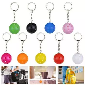 Брелок для гольфа, длинная цепочка, пластиковый корпус с отверстием, мяч для гольфа, кулон, брелок для автомобиля, подвесной брелок для рюкзака, украшение для сумки розы красного