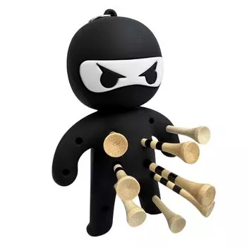 Брелок для гольфа NinTee Ninja Design, удобный для переноски [Alta Green], (черный) чёрный