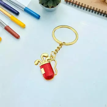 Брелок для гольфа Tube 2D Simulation Club Брелоки в подарок Gold Red