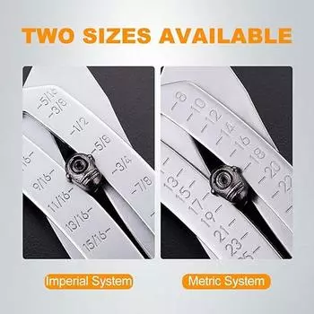 Брелок для измерения размера резьбы Брелок для измерения гаек и болтов Легкий и компактный инструмент для проверки размера резьбы 1 PC