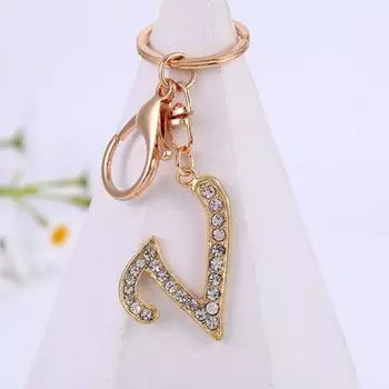Брелок для ключей 26 букв со стразами унисекс компактный долговечный брелок для ключей украшение сумки C