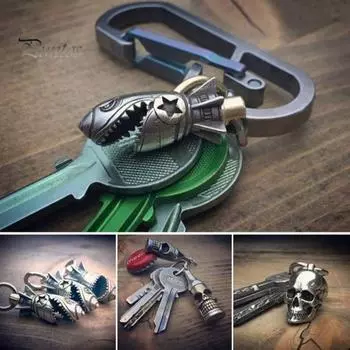 Брелок для ключей «Акула-ракета» из смолы для мужчин, автомобильные брелки, брелок «Ракета», стильный аксессуар, украшение для сумки с ключами A