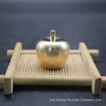 Брелок для ключей Apple Car из латуни с полым дном — украшение для рабочего стола и подвеска для салона автомобиля.