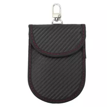 Брелок для ключей Автомобильный RFID-сигнал, блокирующий брелок, защитный чехол с двойными слоями экранирования, углеродное волокно, анти