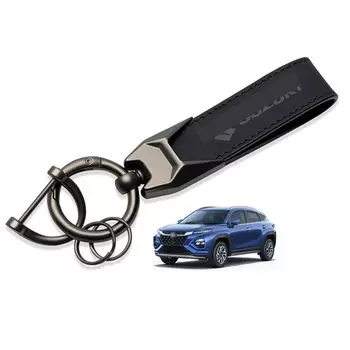 Брелок для ключей автомобиля из натуральной кожи для Suzuki, брелок для автомобиля, удобный, простой и из черной кожи [MiJuduo] (Все серии) - Логотип, Сенсорный, Защита от потери, чёрный