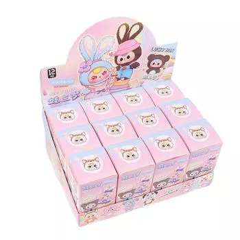 Брелок для ключей Baby Three Lily Rabbit Figures Cartoon Blind Box Doll Keyring Creative Cute Dolls Hanging Decoration Bag Cuestionary