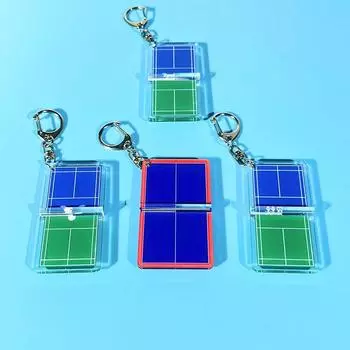 Брелок для ключей «Бадминтон», сувенир, мини-теннисный кулон, стол для настольного тенниса, трехмерный акриловый брелок as the picture