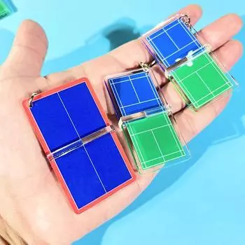 Брелок для ключей «Бадминтон», сувенир, мини-теннисный кулон, стол для настольного тенниса, трехмерный акриловый брелок