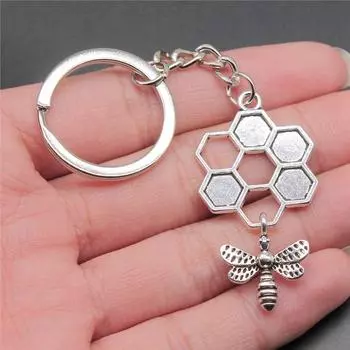 Брелок для ключей Bee Butterfly Мужские украшения ко Дню святого Валентина Новые поступления для вас A43-1pcs-25x25mm