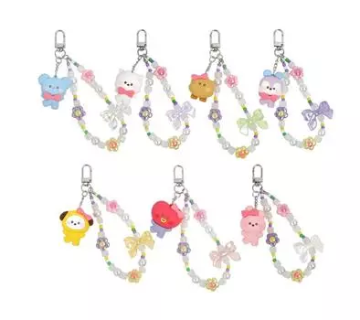 Брелок для ключей BTS BT21 Minini Beads Strap Lovely Authentic