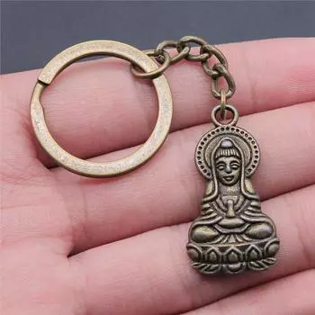 Брелок для ключей Буддизм Мужской Ювелирный подарок на годовщину Персонализированный сувенир A13-1pcs-29x19mm