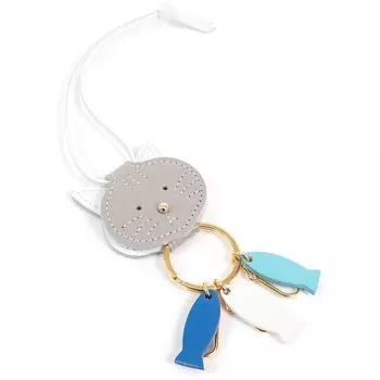 Брелок для ключей Cat NH0845 80901 Один размер [Kitamura] женский серый/белый