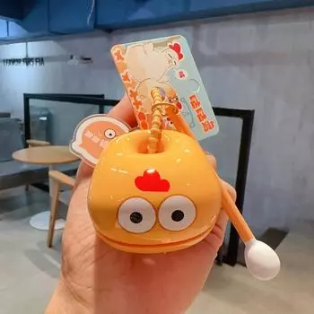 Брелок для ключей Cluck Chick из силикагеля с мультяшной курицей, забавный деревянный брелок в виде рыбы для женщин жёлтый