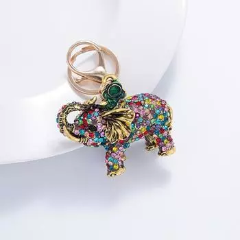 Брелок для ключей Crystal Crafts, автомобильные аксессуары, брелок для ключей от автомобиля, брелок в виде слона из мультфильма, подарок Style 1
