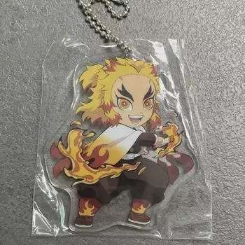 Брелок для ключей Demon Slayer Infinity Train Rengoku Kyojuro из акрила