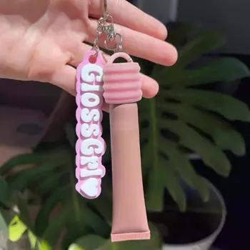 Брелок для ключей, держатель для помады, прочный брелок для кармана, рюкзака, сумки, украшение, крепление для помады жёлтый