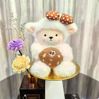 Брелок для ключей для девочек, подвеска для сумки в виде куклы-ягненка, плюшевая игрушка, настольный декор с куклой, подарок на день рождения куклы, подвеска 15Cm pendant