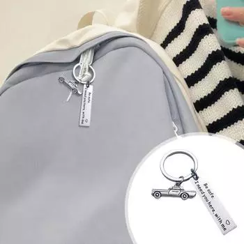 Брелок для ключей Drive Safe I Love You с персонализированной гравировкой инициалов, подарочный брелок из нержавеющей стали с гладкой отделкой