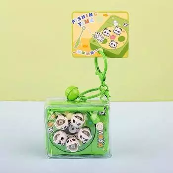 Брелок для ключей Fishing Time Car с колокольчиком и украшением для стола из ПВХ в виде панды для девочек
