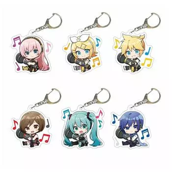 Брелок для ключей Hatsune-Miku Piapro Персонажи акриловый брелок Megurine-Luka Kagamine-Rin Kagamine-Len LAITO MEIKO Сумка-подвеска Брелок