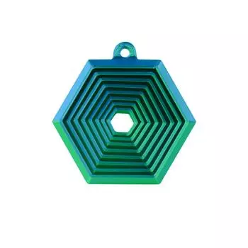 Брелок для ключей Hexagon FidgetKeychain, напечатанный на 3D-принтере, подарочный брелок с 3D-принтером One Size армия зеленый