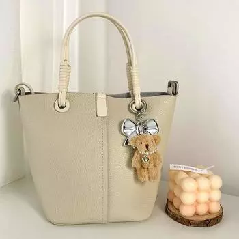 Брелок для ключей Ins Style Pearl Bear, плюшевый кролик, бант, телефон, кулон, чехол для наушников, сумка, украшение, автомобильный брелок as the picture