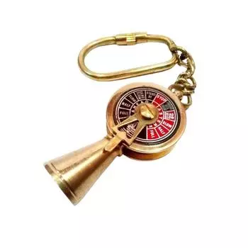 Брелок для ключей из цельной латуни, морской, с изображением двигателя судна, телеграфный брелок, НАБОР ИЗ 10 шт.