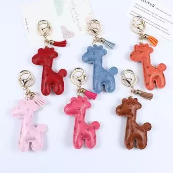 Брелок для ключей из искусственной кожи с кисточками из палевого дерева, изысканный рюкзак, украшения, аксессуары для женщин и девочек, креативные подарки на брелок синий