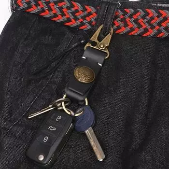 Брелок для ключей из коровьей кожи в стиле ретро, винтажный автомобильный брелок, персонализированный подарок из натуральной кожи Style 4