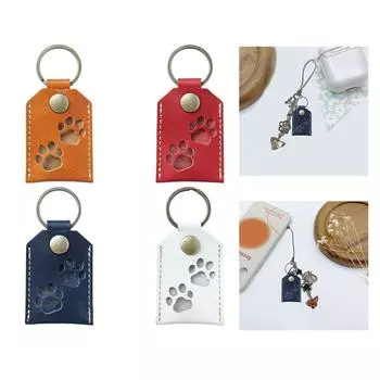 Брелок для ключей из кожи с памятным знаком «Шерсть питомца», аксессуары для любителей собак и владельцев домашних животных, подарок на День благодарения коричневый