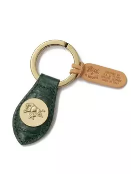 Брелок для ключей из натуральной кожи, кожа унисекс, зеленый [IL BISONTE] для женщин и мужчин темно-зеленого