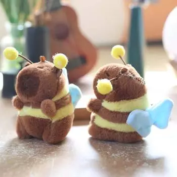 Брелок для ключей из полипропиленового хлопка Capybara Animal Turtle Bee Cartoon Animal Keychain Kids Gift Turtle