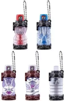 Брелок для ключей Kamen Rider Build Light Up Full Bottle 01 - 5 штук Gacha Gacha