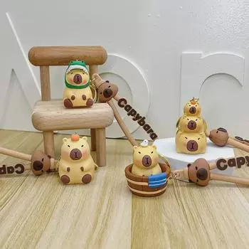 Брелок для ключей «Капибара из смолы Будды» — милый талисман для сумки и изысканный подарок с украшением