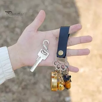 Брелок для ключей «Кошачья лапка» из нержавеющей стали со съемными S-образными крючками, прочный портативный держатель для ключей для кемпинга на открытом воздухе, металлическая пряжка для подвешивания