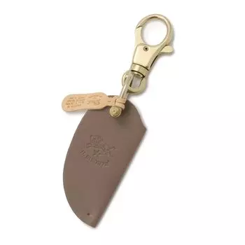 Брелок для ключей Кожаный брелок из натуральной кожи Коровья кожа унисекс серый серый [IL BISONTE] женский мужской серый