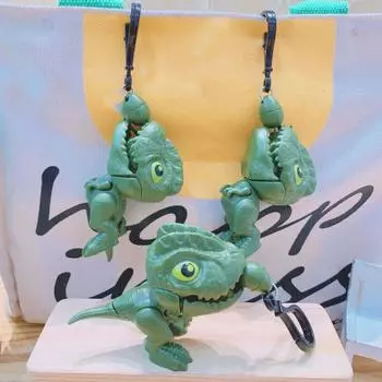 Брелок для ключей «Кусающий зубы» в виде астронавта, тянущего веревку, вращающийся вертолет, кулон для детей green-astronaut