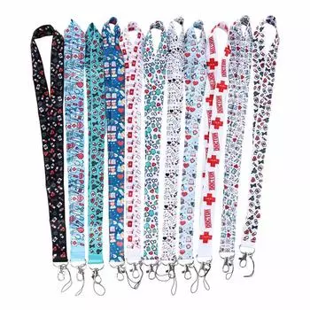 Брелок для ключей Лариат, веревка для телефона, ремешок для мобильного телефона, ремешок для медсестры, шейные ремни, веревка для веревки для удостоверения личности врача 10