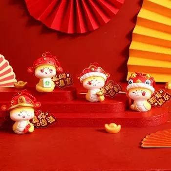 Брелок для ключей Lucky Snake Year Blessing Cartoon Snake, модный новогодний брелок для ключей, аксессуары для ключей Style3