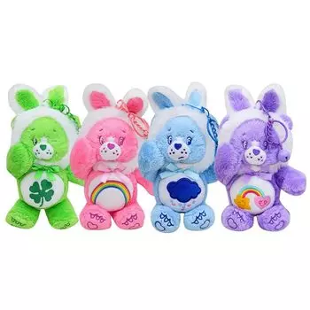 Брелок для ключей «Медведь заботы» с изображением радуги, плюшевая игрушка, украшение на рюкзак, очень милый брелок для мобильного телефона, подвесное украшение на ухо, медведь заботы (01)