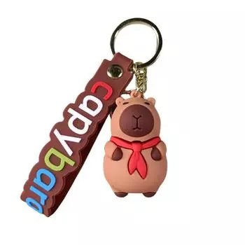 Брелок для ключей Mental Capybara, подвеска в виде черепахи-животного Capybara, забавный мультяшный брелок в виде Capybara, подарок Embracing Turtles