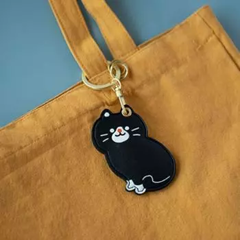 Брелок для ключей Meow Calico Cat, креативный кулон в виде кота в смокинге, мультяшный рыжий кот, держатель для карты доступа унисекс White Cat