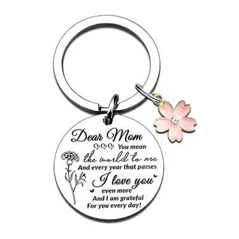 Брелок для ключей «Моей маме», брелок для ключей из нержавеющей стали для мамы от сына и дочери, подарки на день рождения матери, брелок «Помни, я люблю тебя, мама» A5