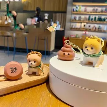 Брелок для ключей «Мультяшная собака с собачьим дерьмом» Креативная подвеска в виде головы щенка собаки Подвеска на сумку style 5