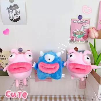 Брелок для ключей «Мультяшный сосисочный рот монстра» Забавный кролик плюшевая подвеска автомобильный брелок для рюкзака подвески для сумки Декор Аксессуары